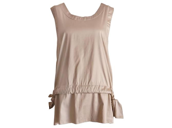 Marni, beige top with open back. Brown Cotton  ref.1003796