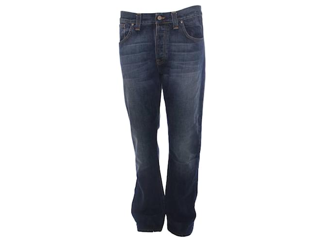 Autre Marque NUDIE JEANS, Dark blue jeans Cotton Denim  ref.1003820