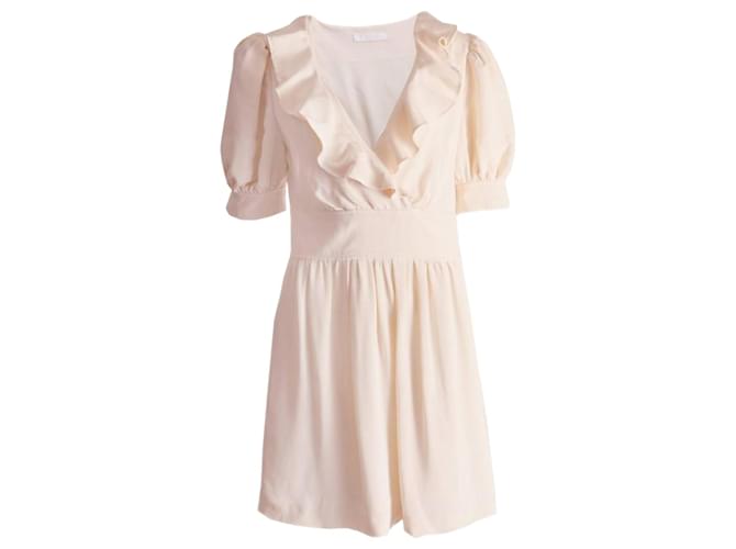 Chloé Chloe, off-white romantic dress. Silk  ref.1003823