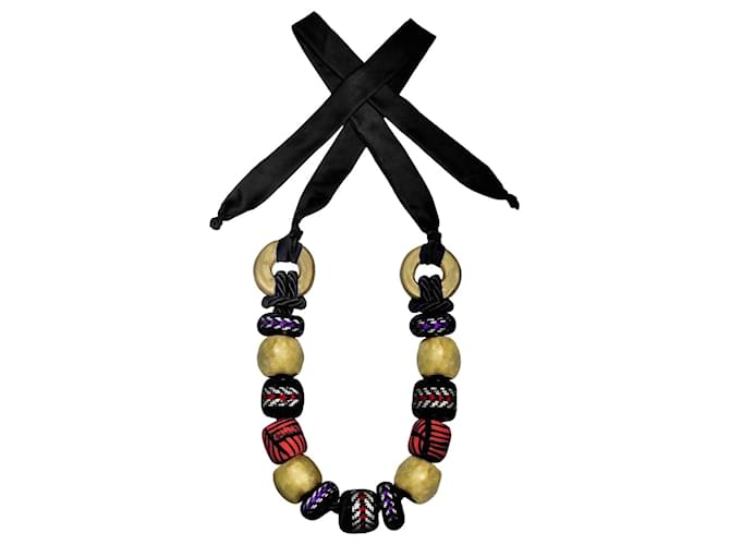 Other jewelry Autre Marque Alfonso Mendoça, handcrafted necklace made in colombia. Black Red Golden  ref.1003826