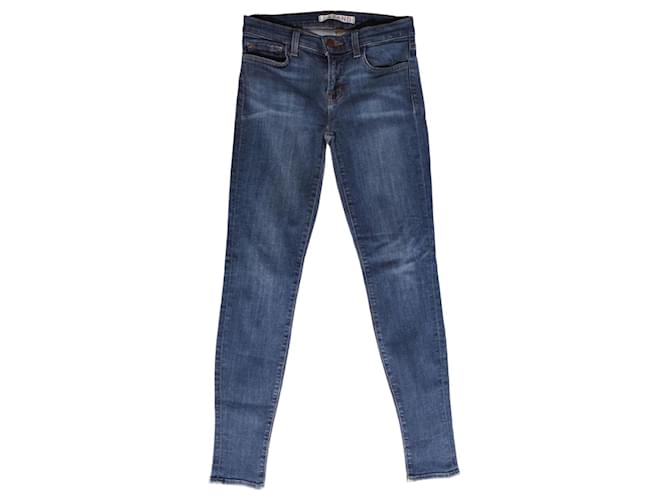 J Brand, middeblue jeans (Skinny leg) in size 25. Cotton Denim  ref.1003843