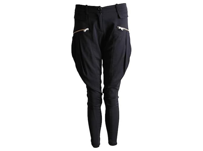 Pinko, Pantalón negro en talla I.40/XS. Viscosa  ref.1003845