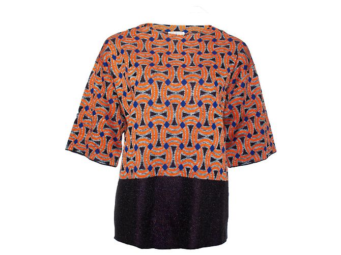 Dries van Noten, Top geométrico de lúrex Multicolor