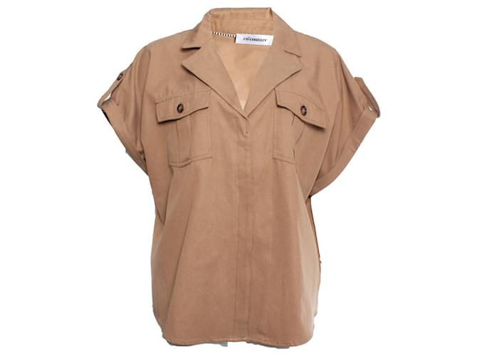 Autre Marque Co’couture, Safari shirt Brown Cotton  ref.1003865