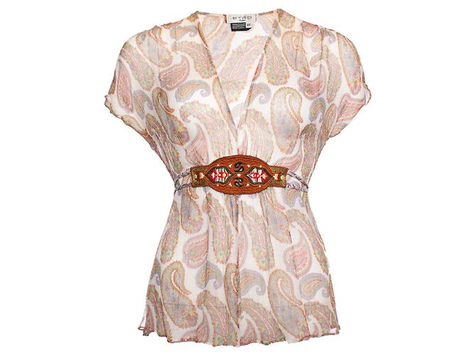 ETRO, Top paisley semitransparente Multicolor