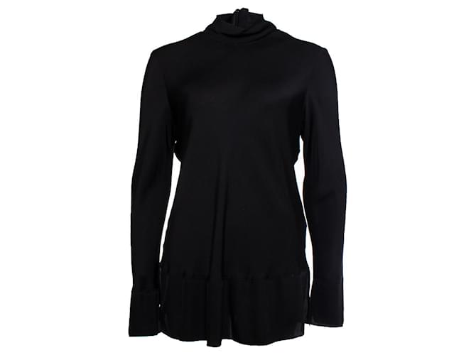 By Malene Birger PAR MALENE BIRGER, chemisier à col montant Soie Noir  ref.1003870