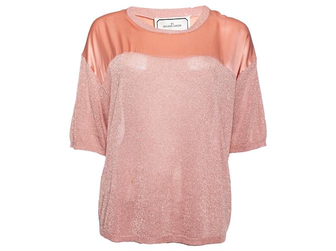BY MALENE BIRGER, Pink T-shirt with lurex Viscose  ref.1003875