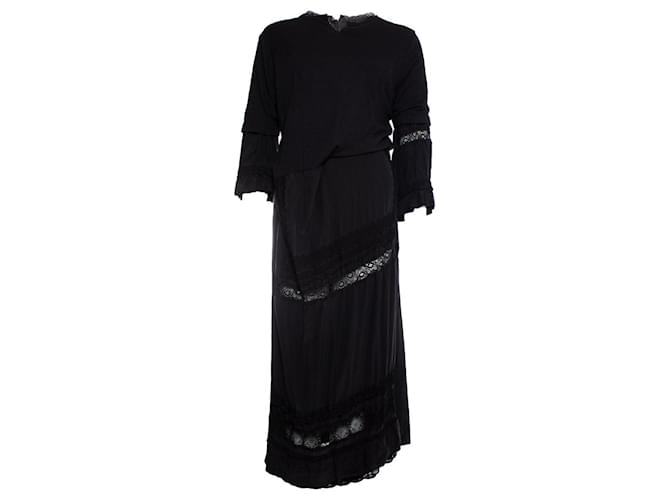 Comme Des Garcons Comme des garçons, asymmetric maxi dress Black Silk Wool  ref.1003876
