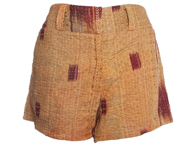 Autre Marque I Am Jai, shorts in ochre and burgundy Multiple colors Cotton  ref.1003884