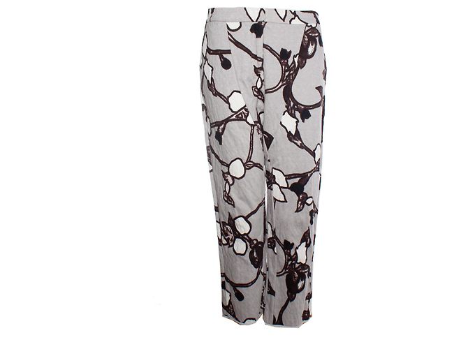 Marni, pantalones con estampado de flores Gris
