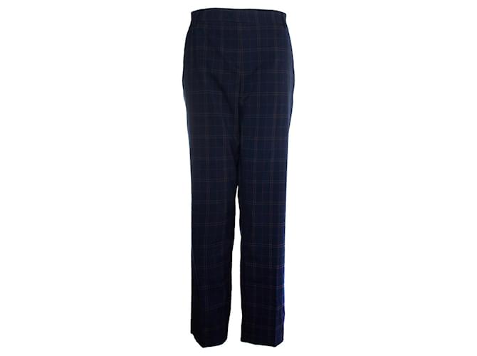 Essentiel Antwerp, Checkered pantalon Blue Polyester  ref.1003888