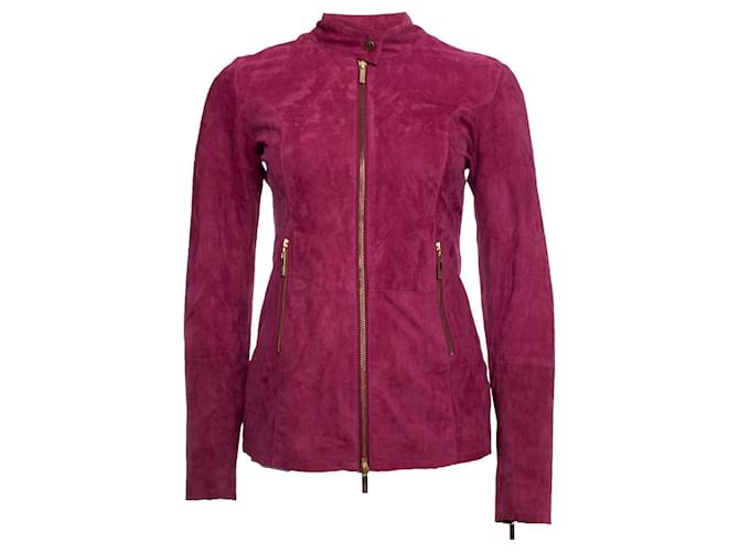 Autre Marque ginger, suede biker jacket Pink Leather  ref.1003915