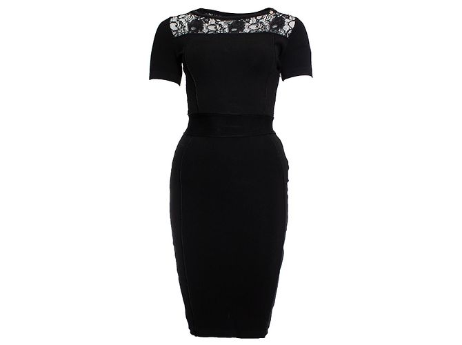 Elisabetta Franchi, Schwarzes Kleid mit Spitze