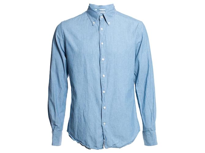 Autre Marque Fornitura di tute, Camicia in denim azzurro Blu Cotone  ref.1003922