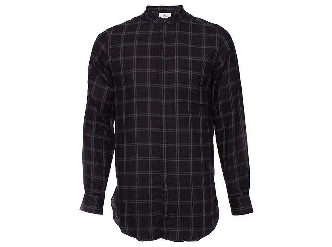 Autre Marque Sig. P, Camicia a quadri. Grigio