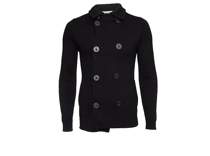 Vince, black vest with anchor buttons Wool  ref.1003940