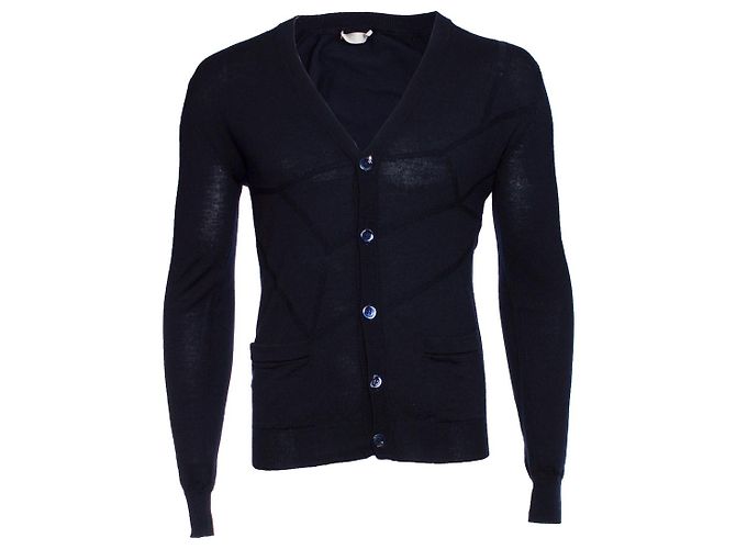 Christian Dior DIOR HOMME, Strickjacke aus blauer Wolle