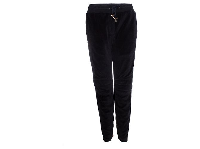 Balmain Balmaın, Samt-Trainingshose. Schwarz
