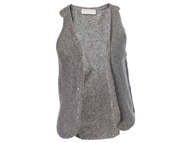ZADIG & VOLTAIRE, Knitted vest Grey Wool  ref.1003991