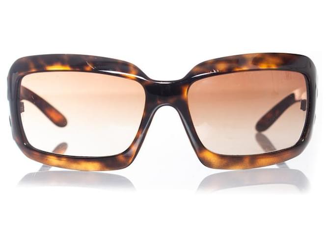 Chanel, Gafas de sol cuadradas marrones Castaño  ref.1004001