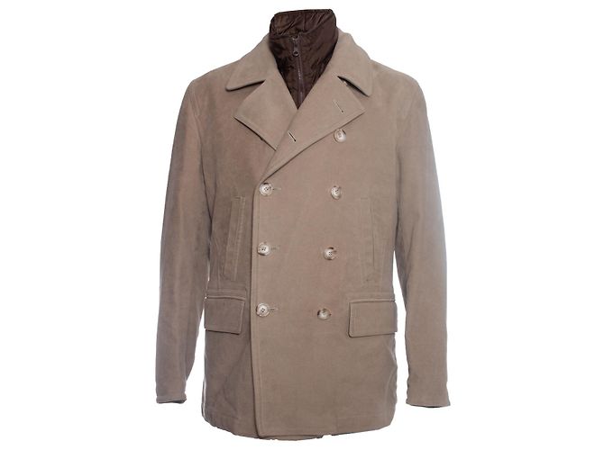 Autre Marque Fay Brown Cotton Blazer Coat