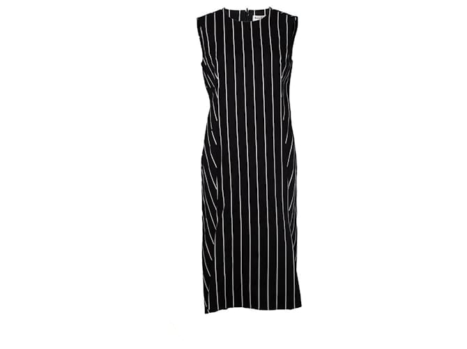 balenciaga, Maxi dress with striped print Black Cotton  ref.1004006