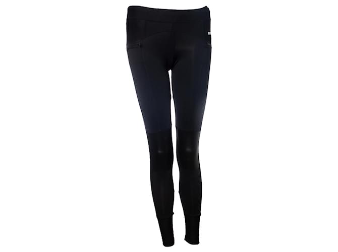 Autre Marque Stella McCartney x Adidas, Sports legging with zippers Black Polyester  ref.1004009