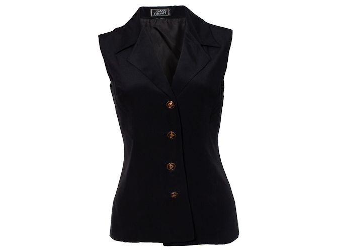 Gianni Versace Couture, Top camicetta senza maniche Nero