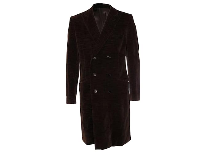 Dolce & Gabbana, Manteau blazer marron à boutonnage doublé Coton  ref.1004025