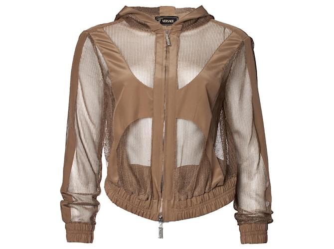 Autre Marque VERSACE, Mesh cardigan Green  ref.1004034