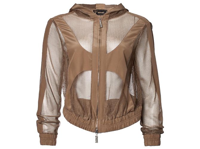 Autre Marque VERSACE, Strickjacke aus Mesh Grün 