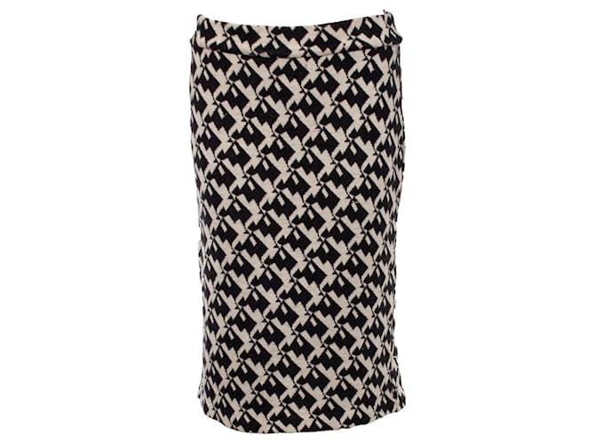 Autre Marque Diane von Furstenberg, Knitted skirt with graphic print Black  ref.1004055