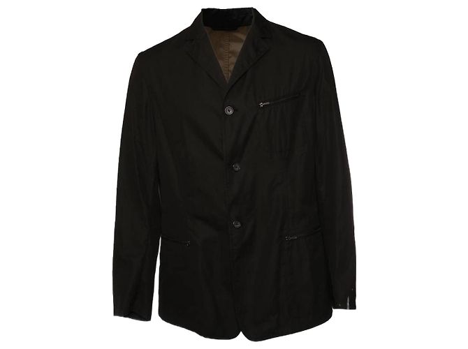 JIL SANDER, Schwarzer Windmantel in Größe 54/l.