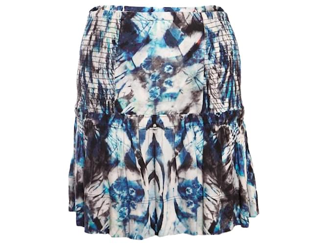 IRO, blue skirt with faded print Viscose  ref.1004086