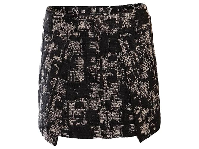 Autre Marque Marissa Webb,  boucle style skirt with double flap Black Polyester  ref.1004089