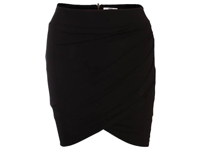 Helmut Lang, black draped skirt in size P/S. Polyester  ref.1004090