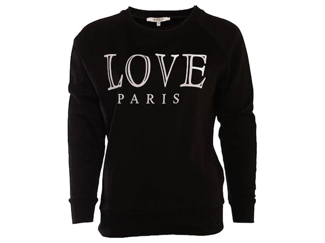 Autre Marque NIKKIE, Black sweater with print. Cotton  ref.1004095