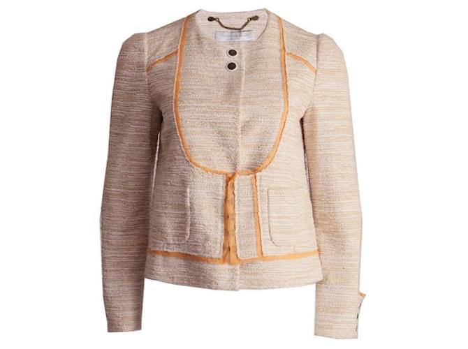 Proenza Schouler, salmon colored boucle blazer. Orange Silk Cotton  ref.1004123