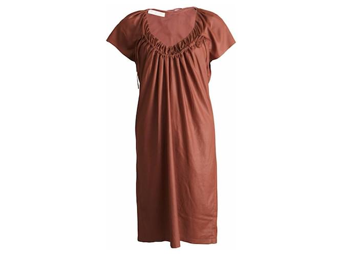 Stella Mc Cartney Stella Mccartney, Brown dress. Polyester  ref.1004124