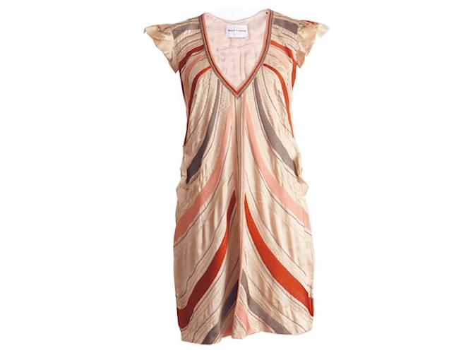 Autre Marque Couture de plage,  robe en satin avec décoration. Soie Rose  ref.1004129