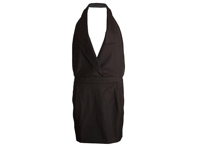 Stella Mc Cartney Stella McCartney, vestido preto com colete Algodão Lã  ref.1004137