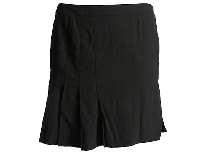 GIVENCHY, falda plisada negra Negro Lana  ref.1004149