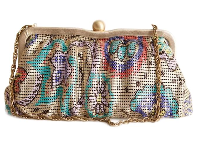 Autre Marque Whiting & Davis,  mesh clutch with chain. Multiple colors Golden Leather  ref.1004162