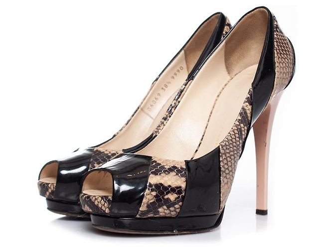 Giuseppe Zanotti, peep-toe platform pumps Black