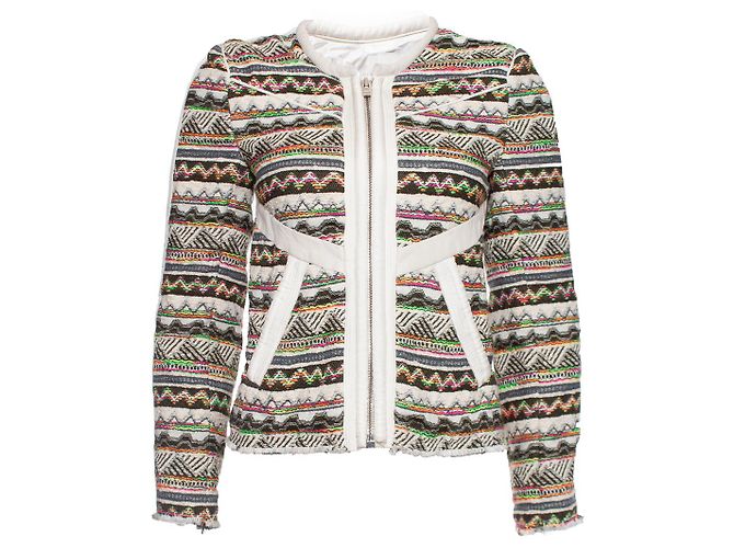 IRO, chaqueta de boucle con estampado azteca Multicolor