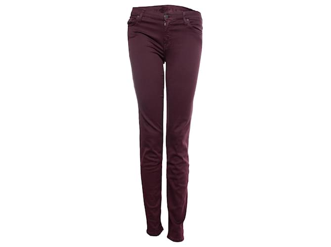 7 For All Mankind, purple jeans with stretch Cotton  ref.1004185