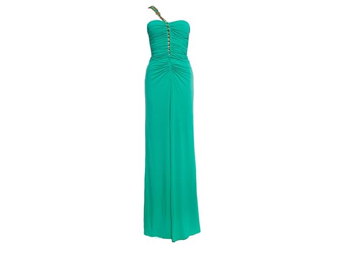 BLUMARINE, Maxi dress in turquoise Blue Viscose  ref.1004201