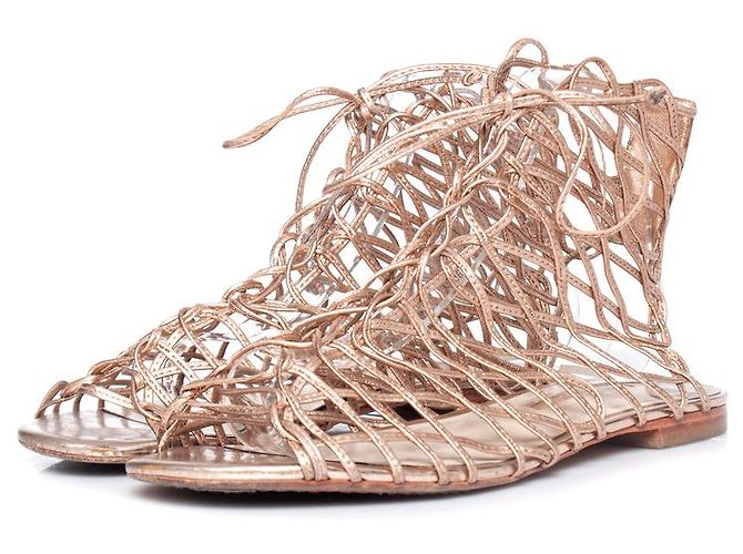 Sophia webster Sofia Webster, Sandali Delphine in pelle metallizzata