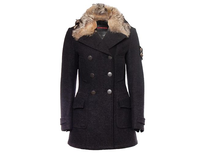 Prada, Grey wool and alpaca coat