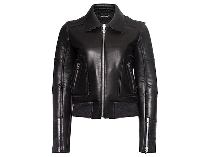 Philipp Plein, quilted leather jacket Black  ref.1004230